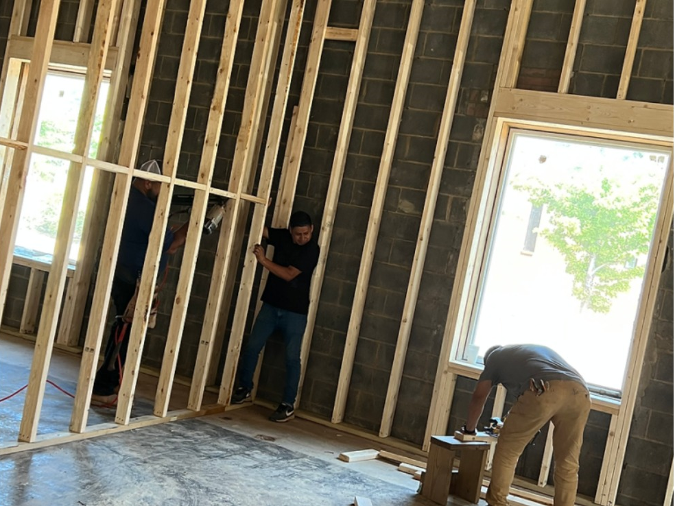 More Framing and Sheetrock Installation